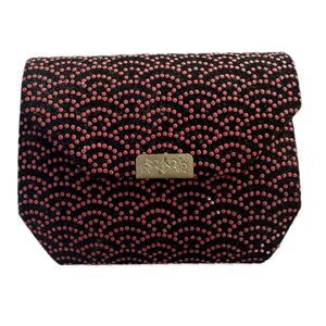 Unbranded Velvet Embellished Textured Asian Inspired Mini Accordion Snap Pouch